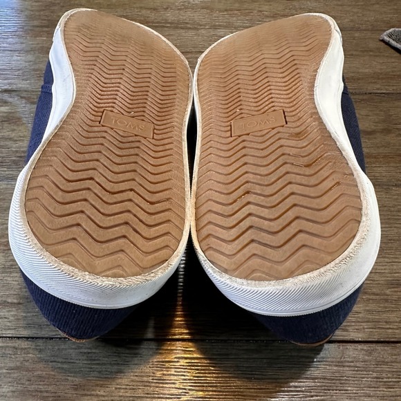 TOMS Earthwise Navy Carlo Canvas Knit Lace Up Sneakers Shoes Mens Size 11.5 - Picture 9 of 10